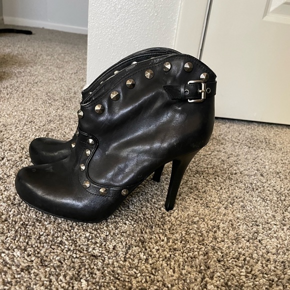 Cute bootie style pumps from BCBG with studs to give that “biker” chic look - Picture 3 of 5